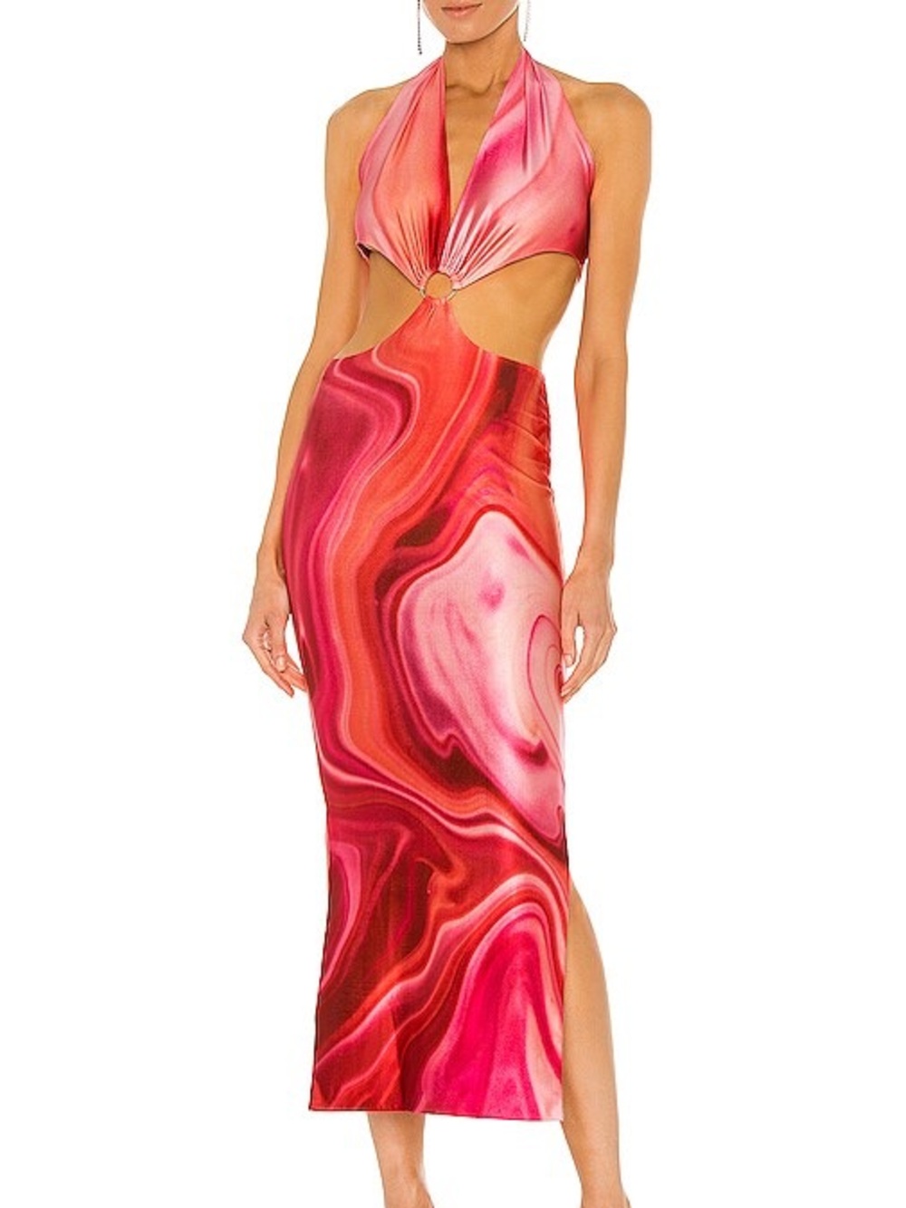 Farai London Gaia Long Dress in Pink